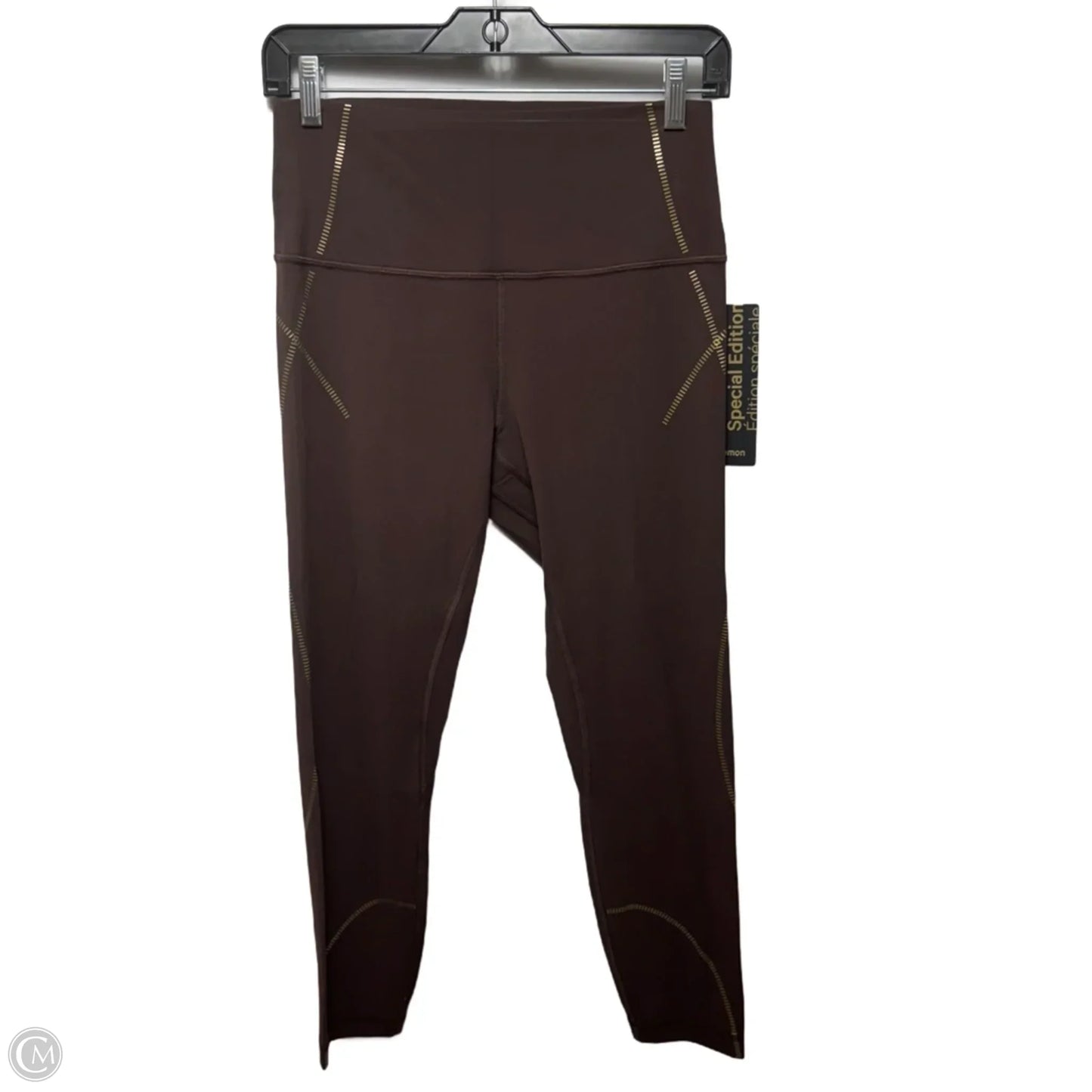 Special Edition Align HR 25” Athletic Leggings By Lululemon In Brown & Gold, Size: 10