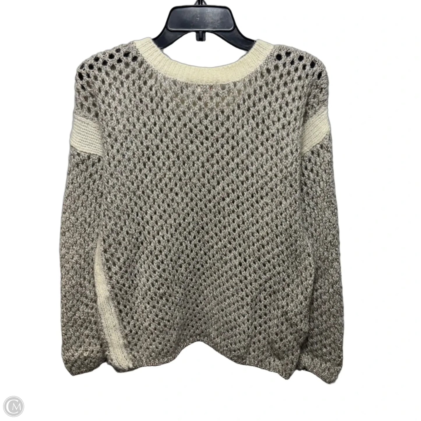 Sweater By Sundance In Cream & Silver, Size: M