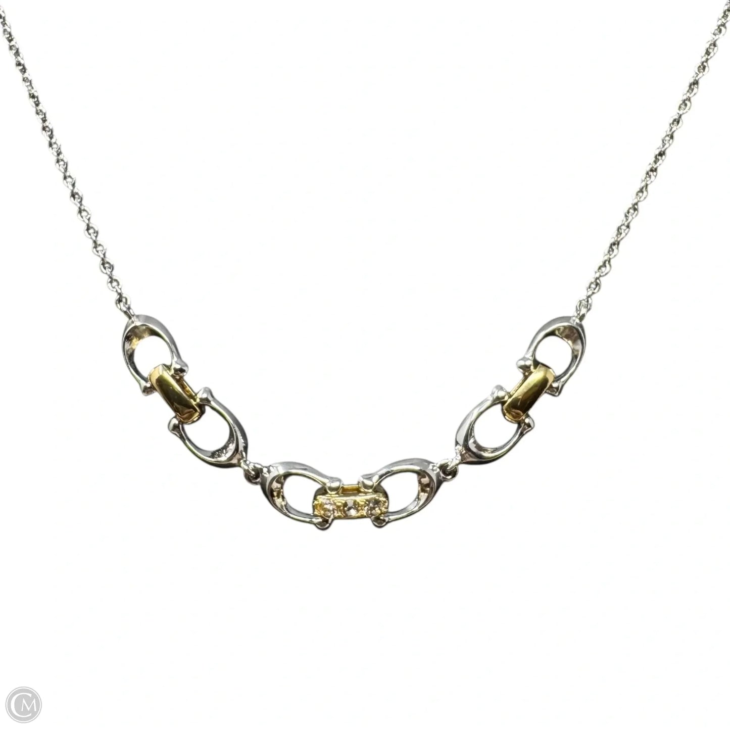 C Gold & Silver Necklace Designer By Coach