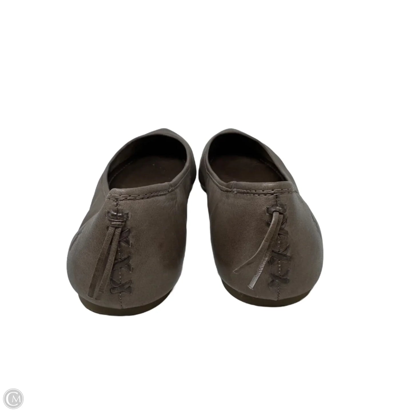 Regina Pointed Flat Shoes Designer By Frye In Taupe, Size: 9.5