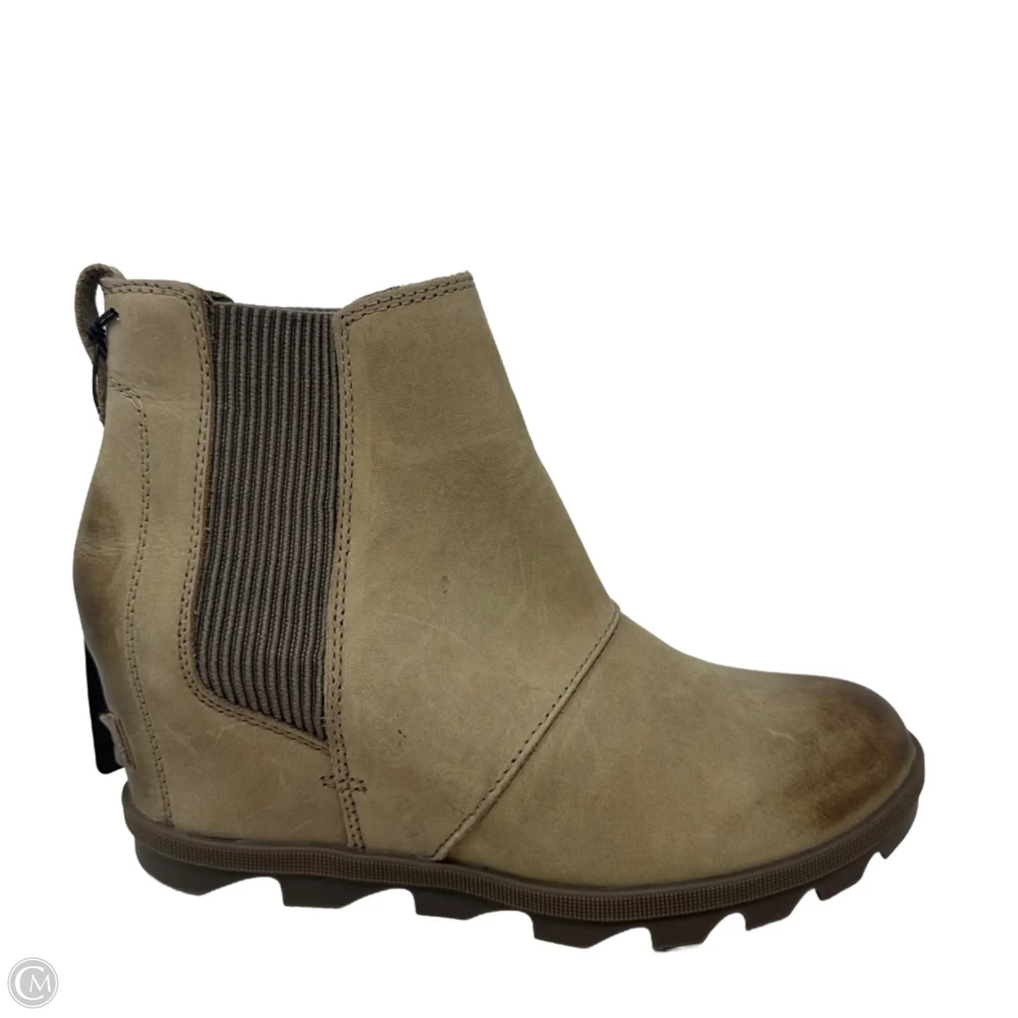 Joan Of Arctic Wedge Boots Ankle Heels By Sorel In Tan, Size: 9.5