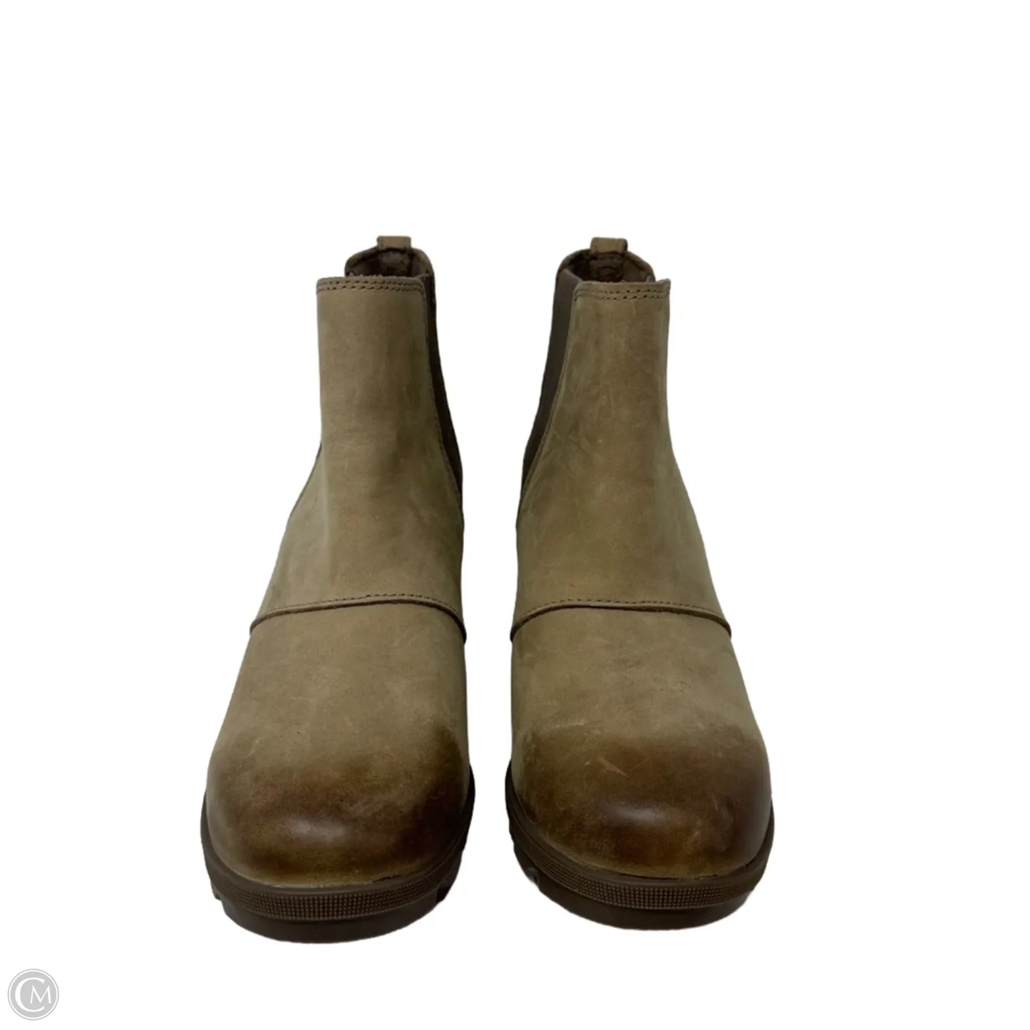 Joan Of Arctic Wedge Boots Ankle Heels By Sorel In Tan, Size: 9.5