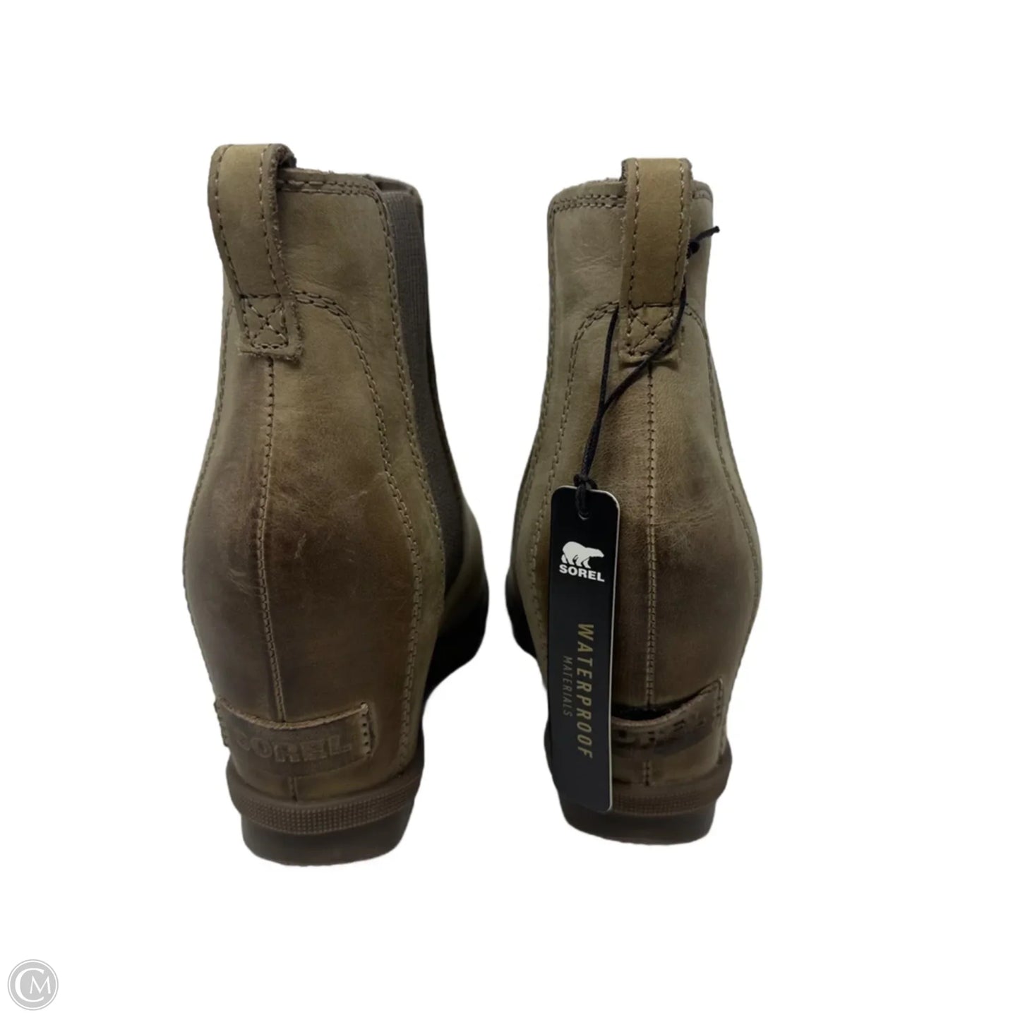 Joan Of Arctic Wedge Boots Ankle Heels By Sorel In Tan, Size: 9.5