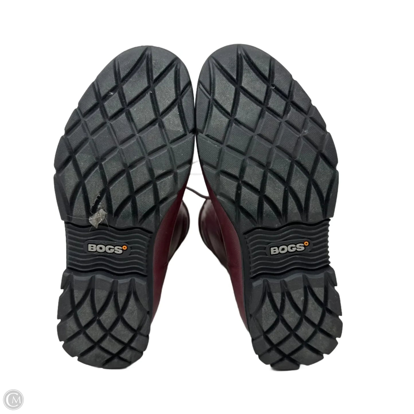 Amanda Plush Boots Rain By Bogs In Maroon, Size: 6