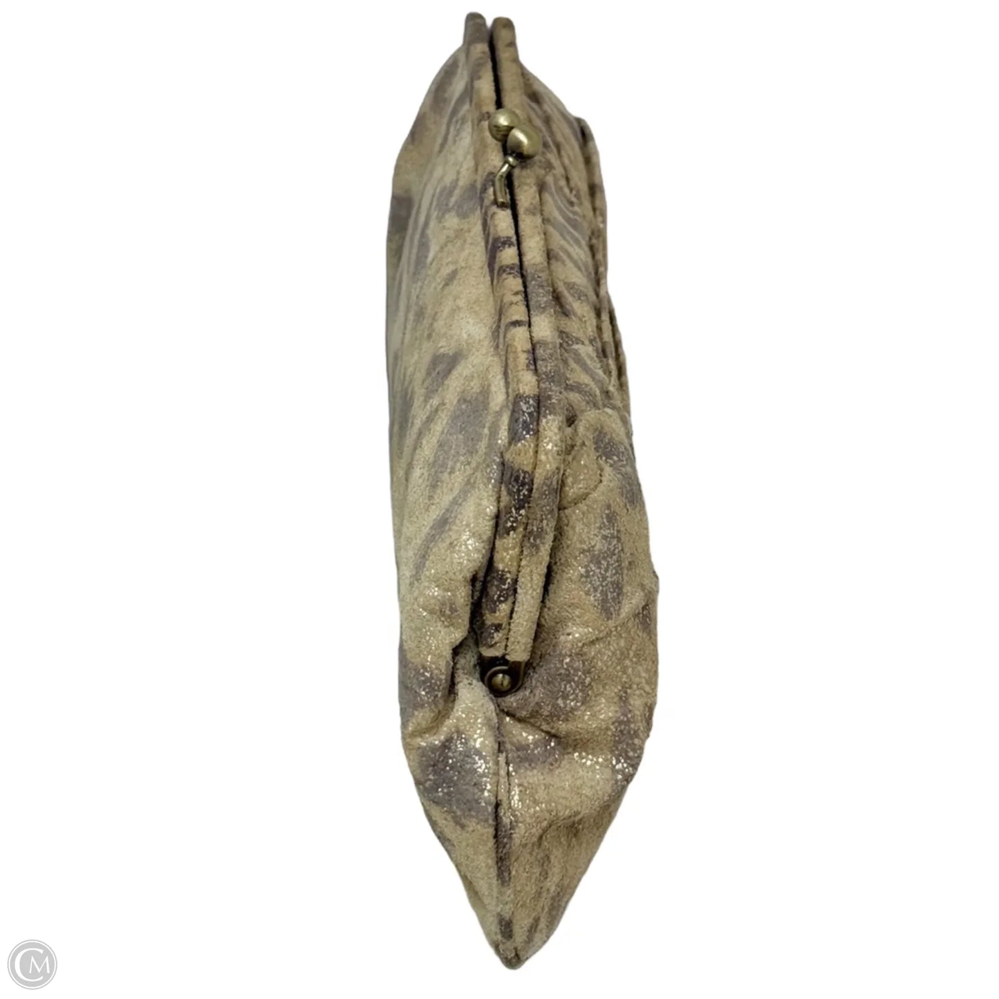 Frame Leopard Print Leather Kiss Lock Clutch By Hobo Intl, Size: Small