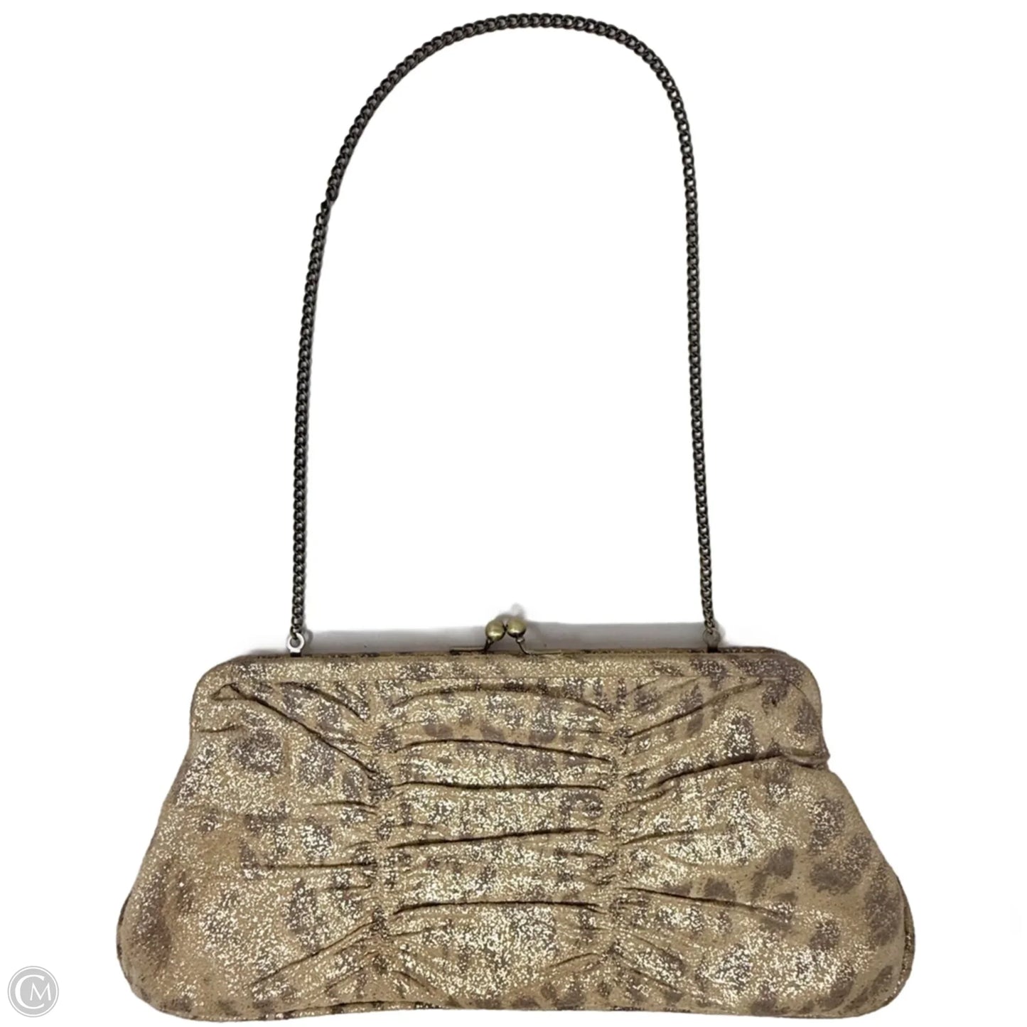 Frame Leopard Print Leather Kiss Lock Clutch By Hobo Intl, Size: Small