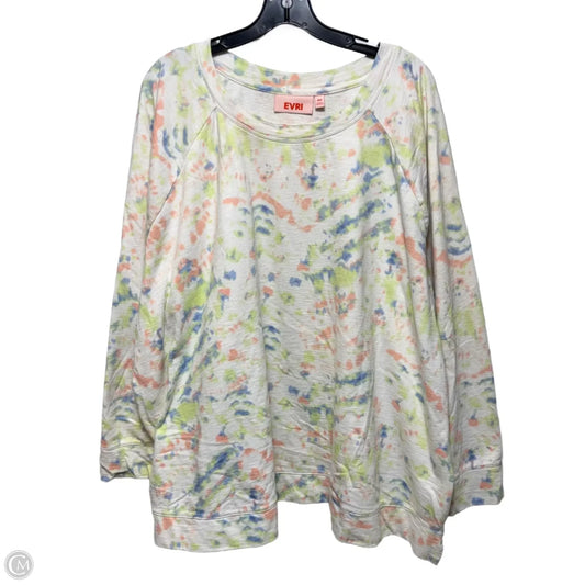 Sweatshirt By Evri In Tie Dye Print, Size: 4x