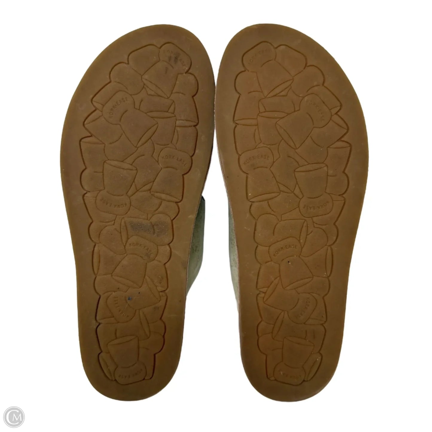 Torreya Metallic Leather  Slide Sandals By Kork Ease In Gold, Size: 8