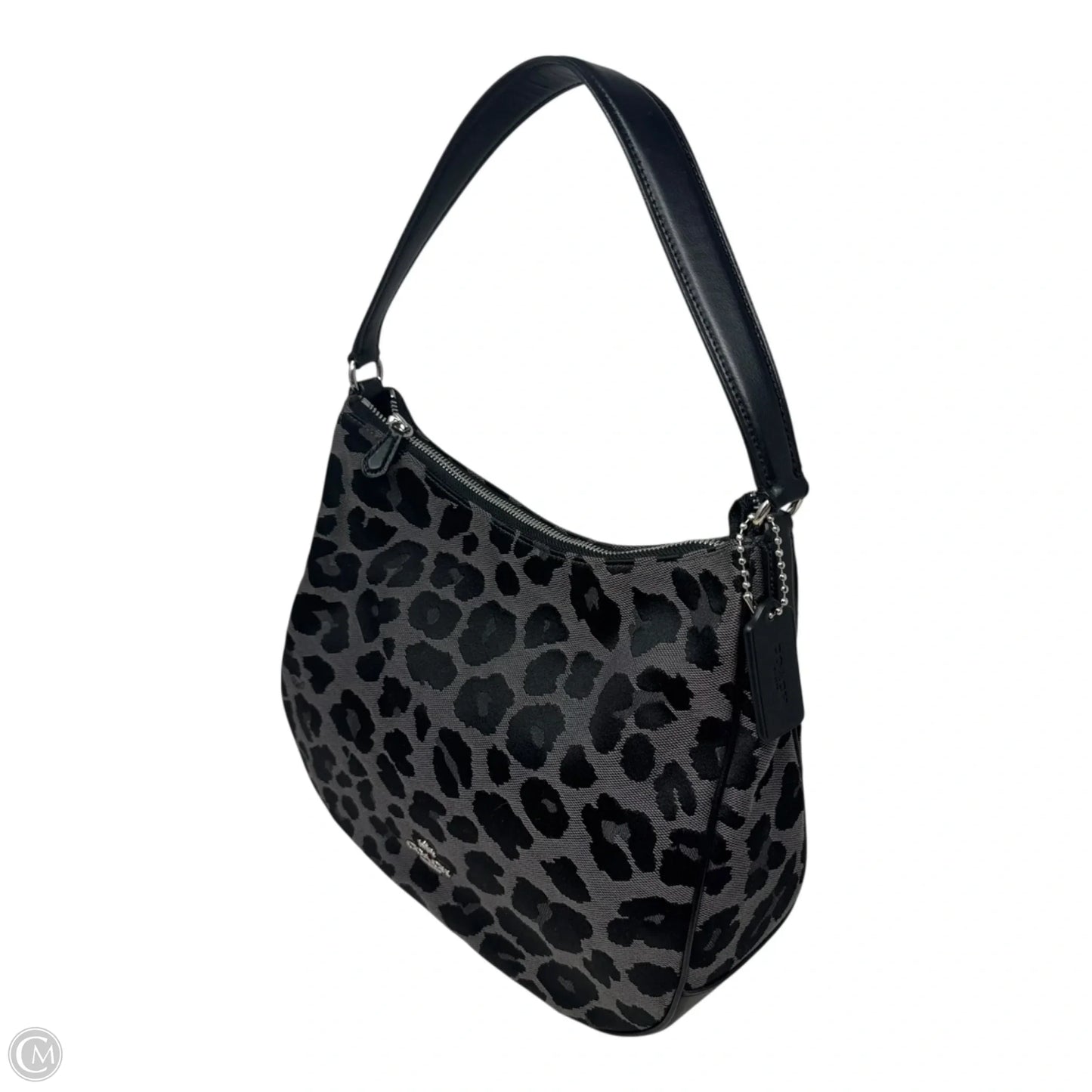 Leopard Jacquard Handbag Designer By Coach, Size: Medium
