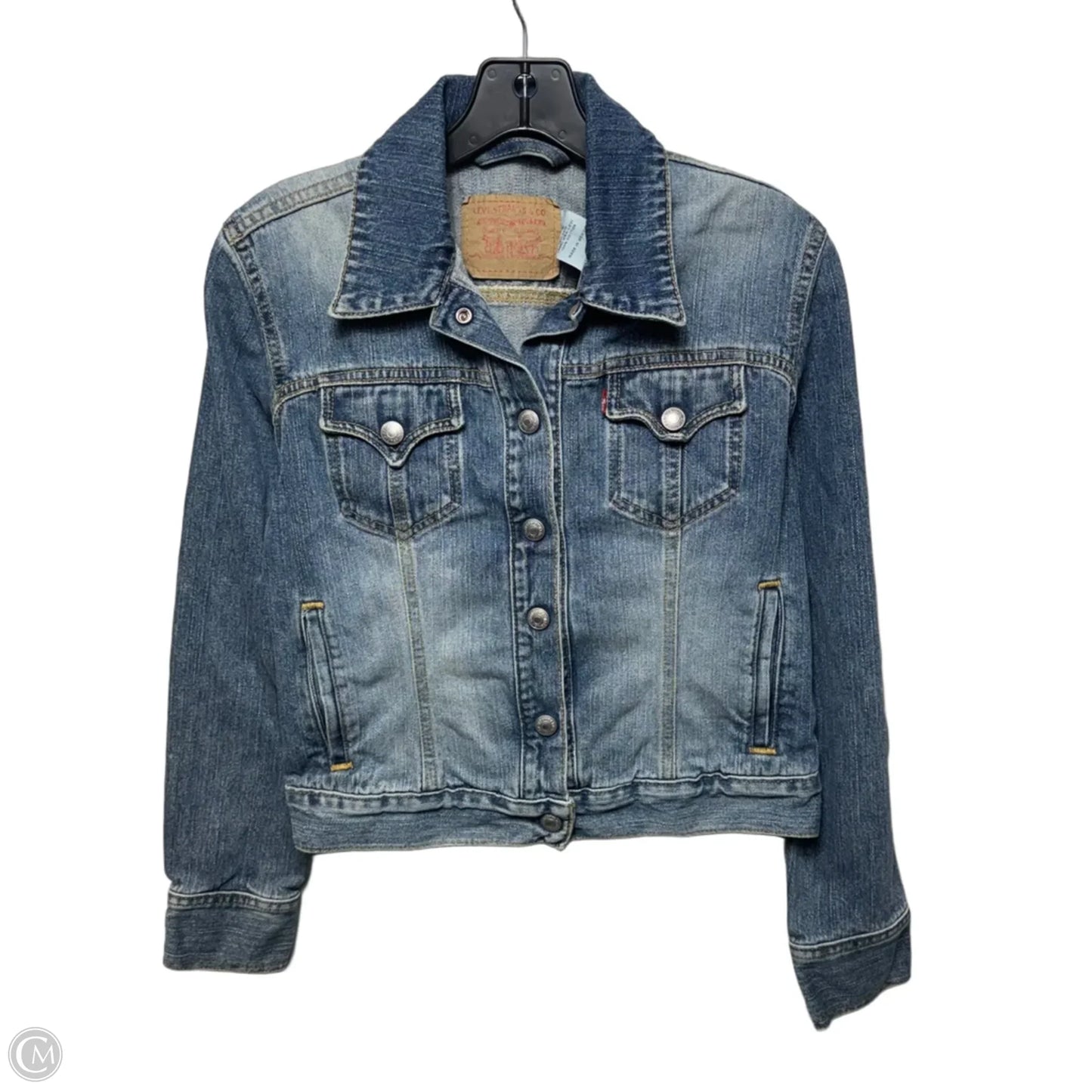 True Vintage Jacket Denim By Levis In Blue Denim, Size: S