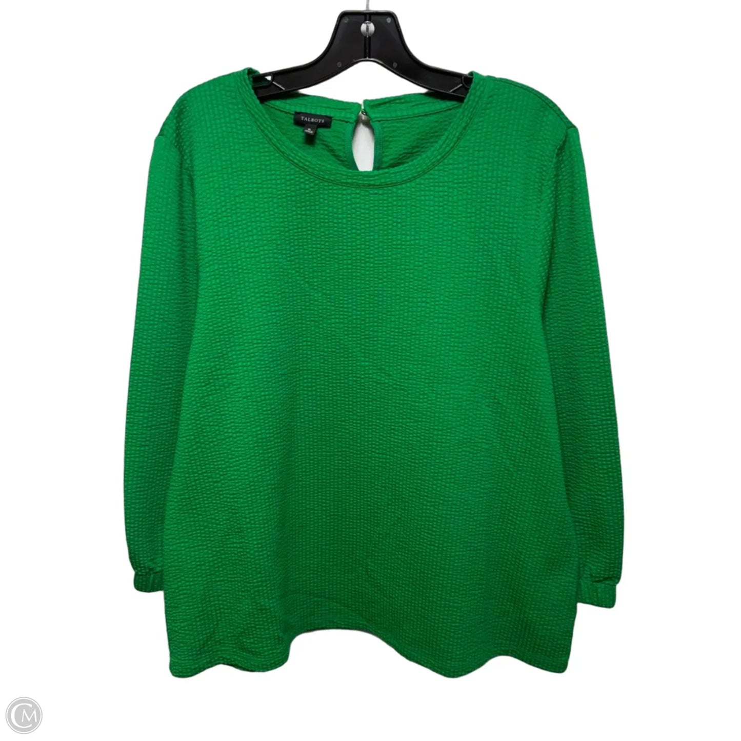 Top Long Sleeve By Talbots In Green, Size: Xl