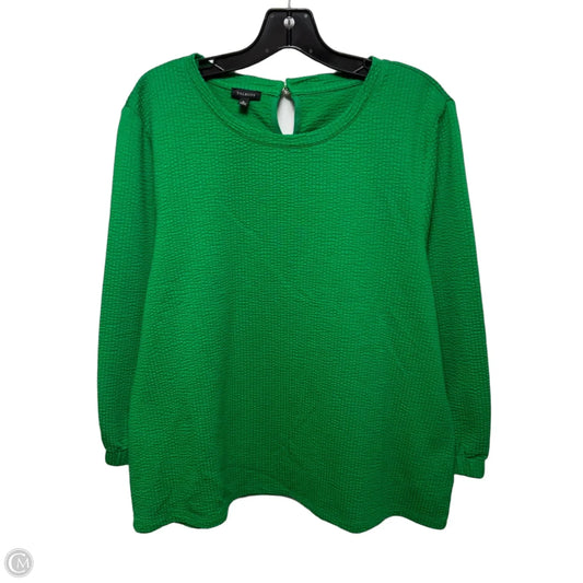Top Long Sleeve By Talbots In Green, Size: Xl