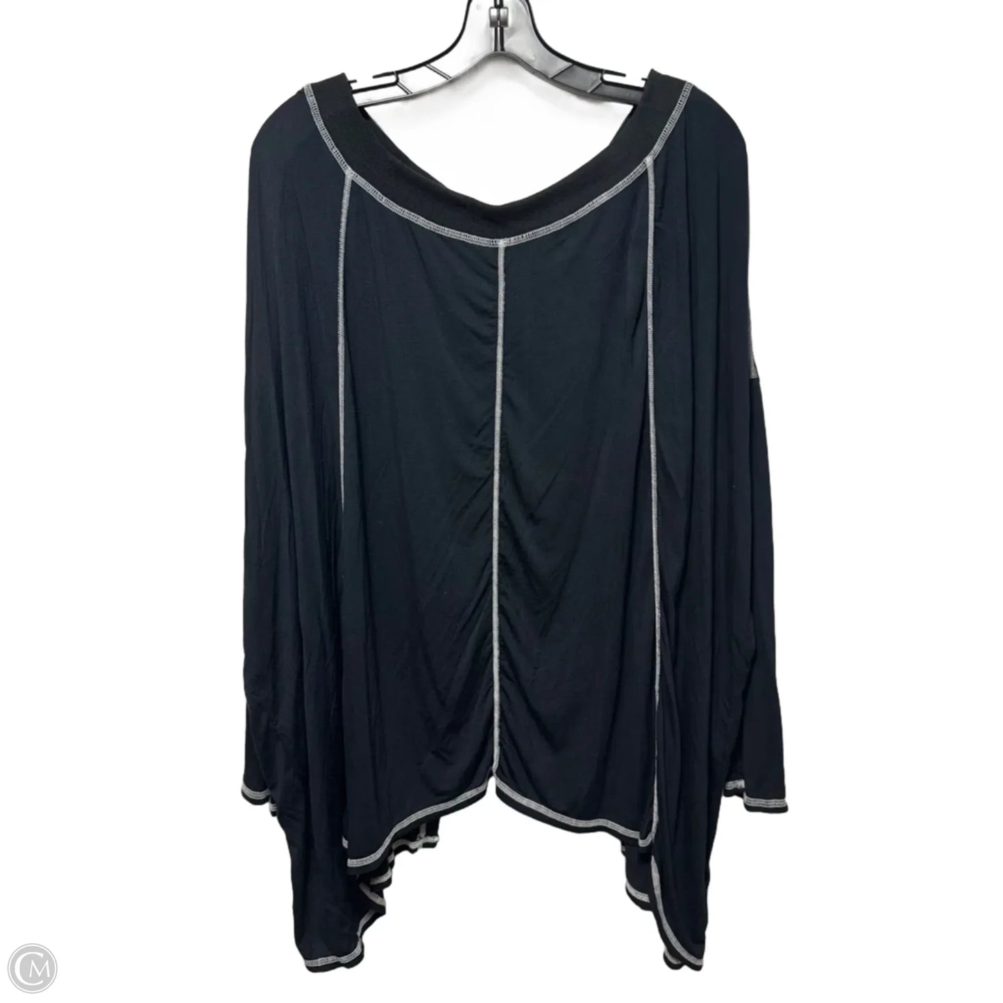 Split Back Athletic Top Long Sleeve Crewneck By Free People In Black, Size: S