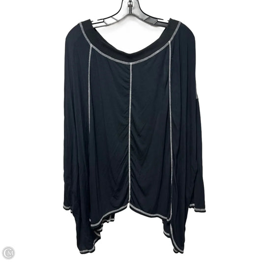 Split Back Athletic Top Long Sleeve Crewneck By Free People In Black, Size: S