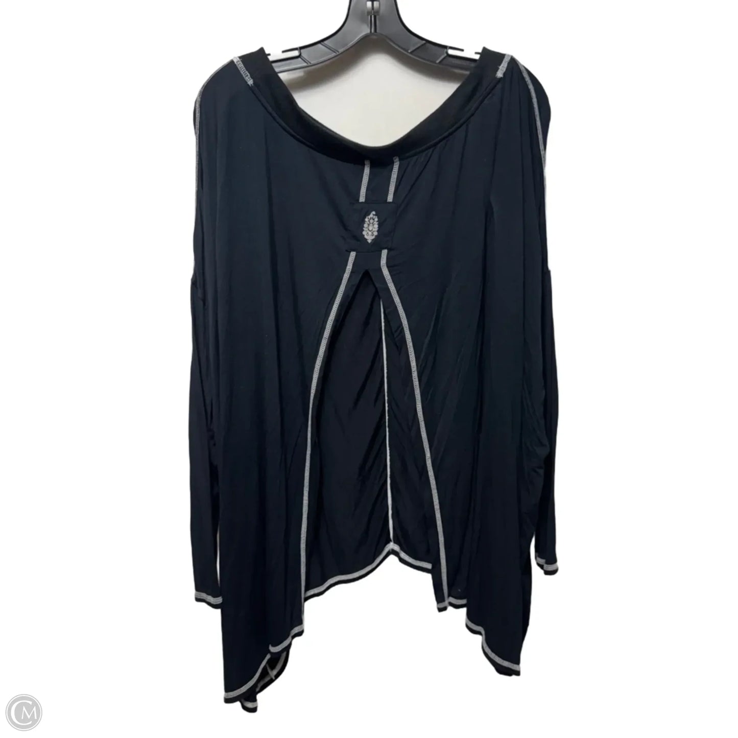 Split Back Athletic Top Long Sleeve Crewneck By Free People In Black, Size: S