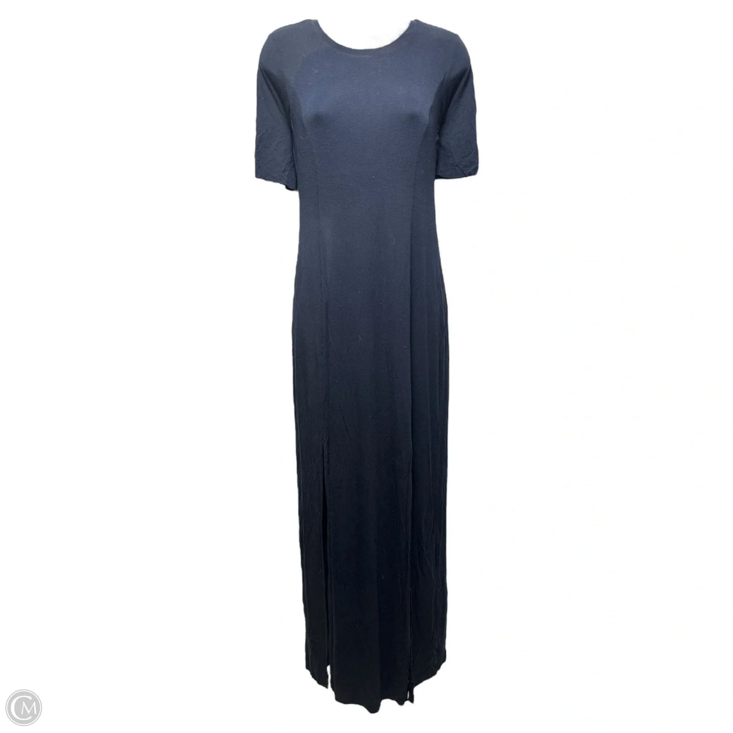 Double Front Slit T Shirt Dress Casual Maxi By Bailey 44 In Navy, Size: S