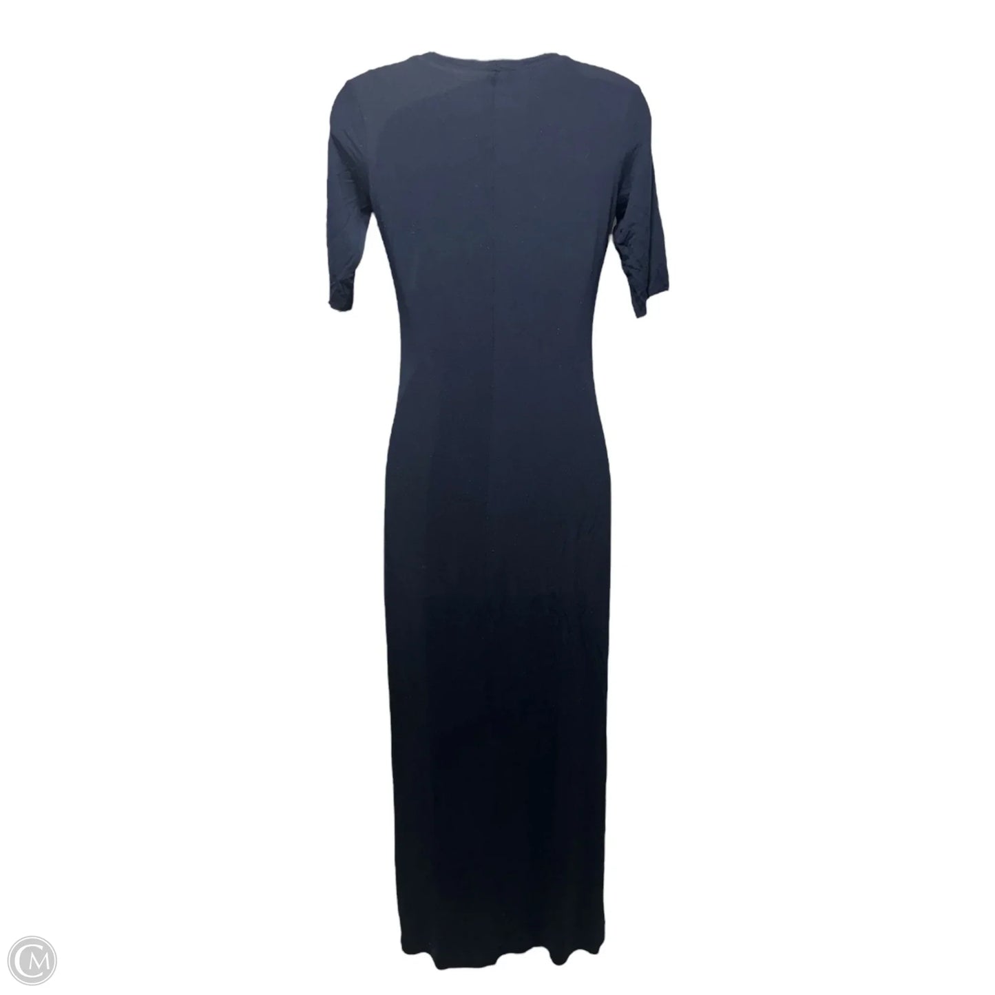 Double Front Slit T Shirt Dress Casual Maxi By Bailey 44 In Navy, Size: S