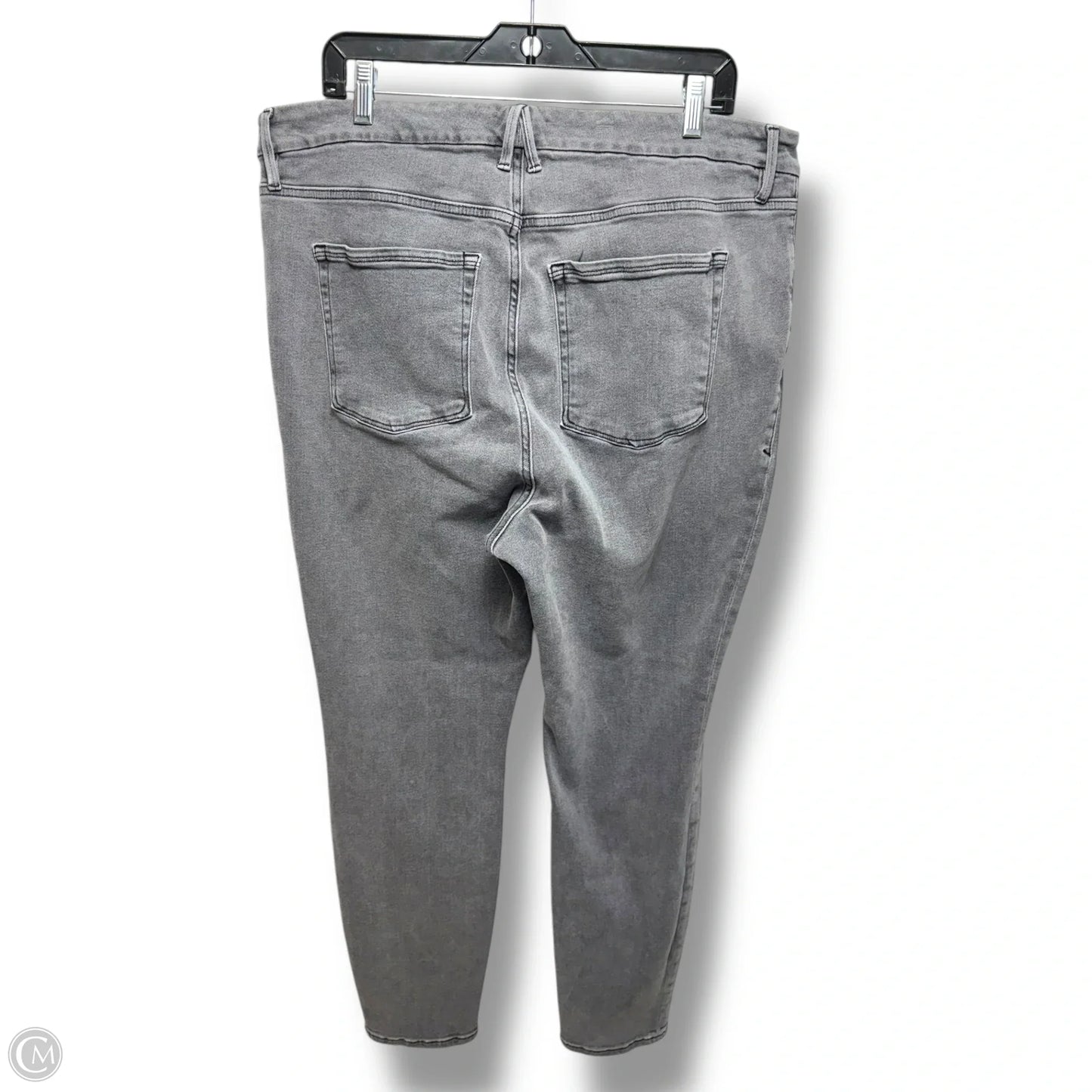 Jeans Skinny By Good American In Grey Denim, Size: 20