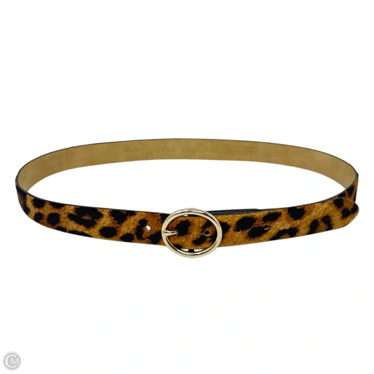 Classic Leopard Belt Leather By Talbots, Size: Large