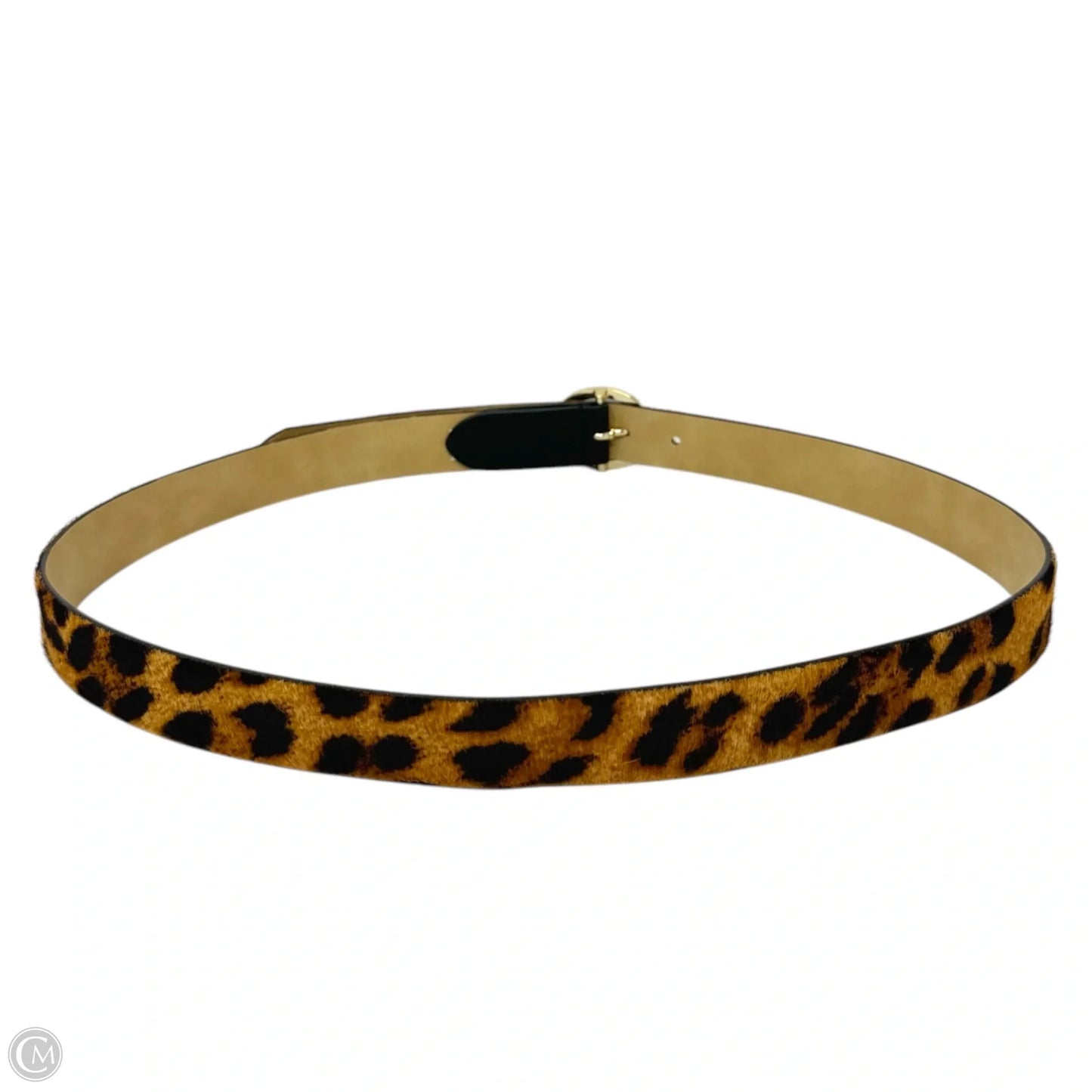 Classic Leopard Belt Leather By Talbots, Size: Large