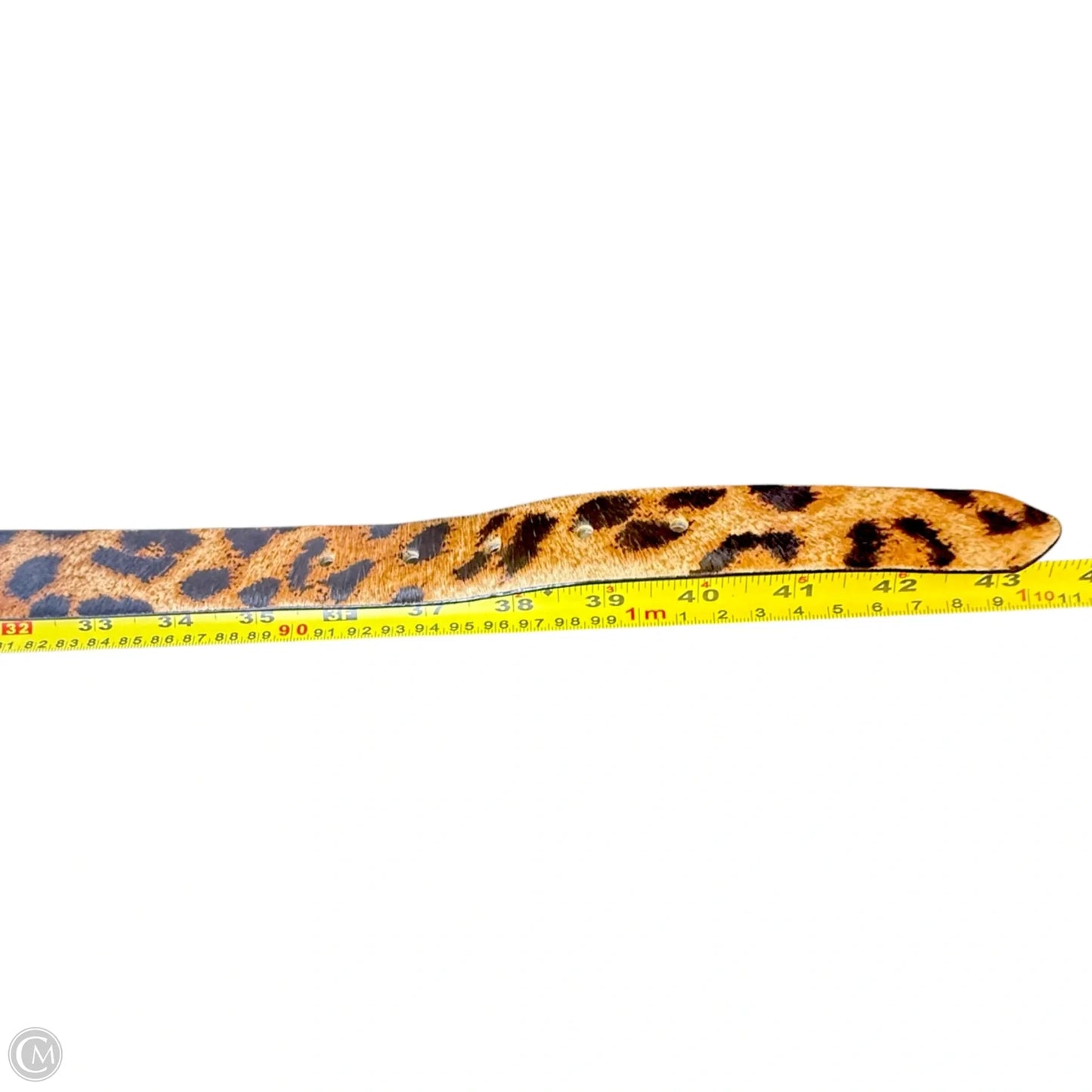 Classic Leopard Belt Leather By Talbots, Size: Large