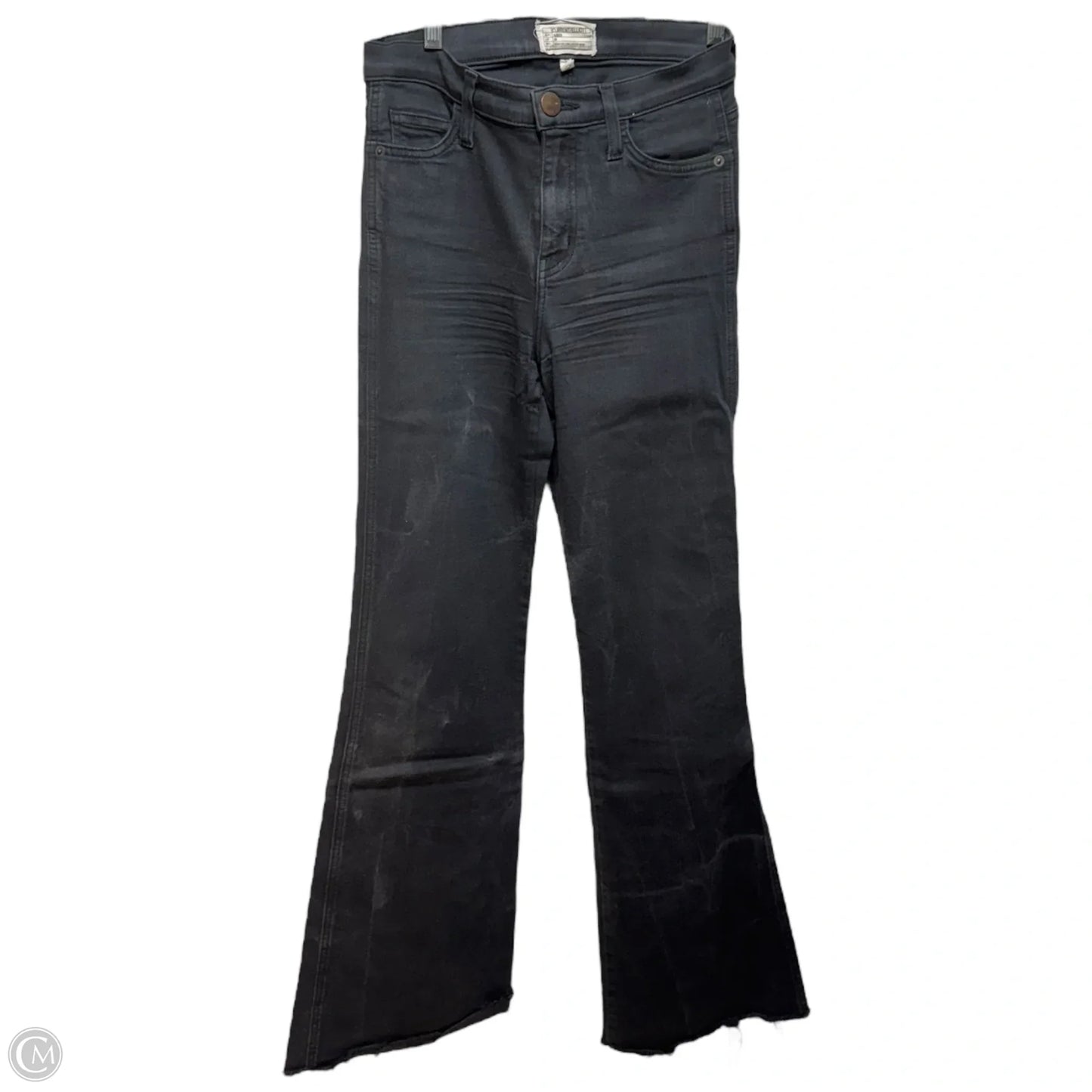 Jeans Flared By Current/elliott In Black Denim, Size: 4