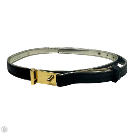 Slim Leather Belt Designer By Escada, Size: Small