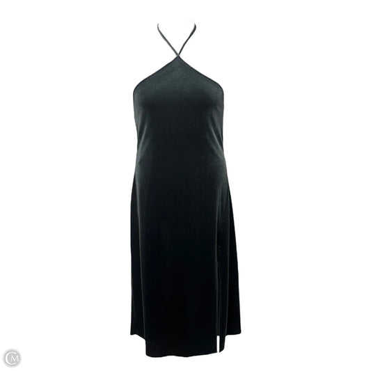 Velvet Halter Dress Casual Midi By Banana Republic In Grey, Size: M