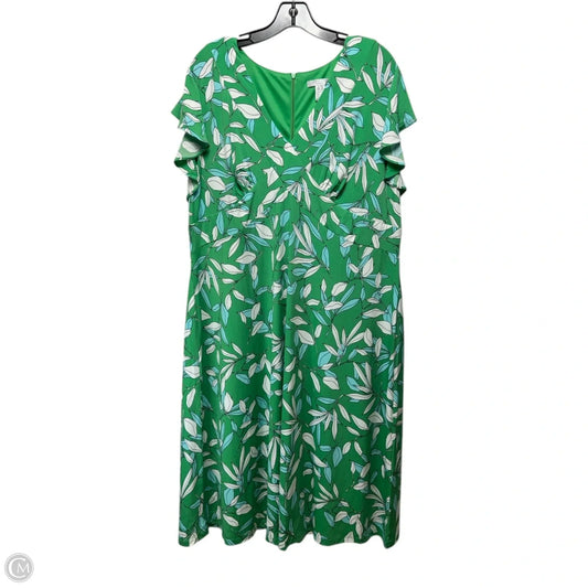 Dress Casual Midi By London Times In Green, Size: 18