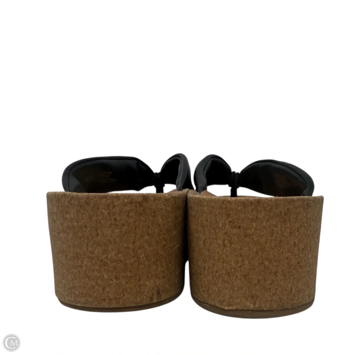 Lellina  Leather Platform Sandals By Lucky Brand In Black, Size: 7.5
