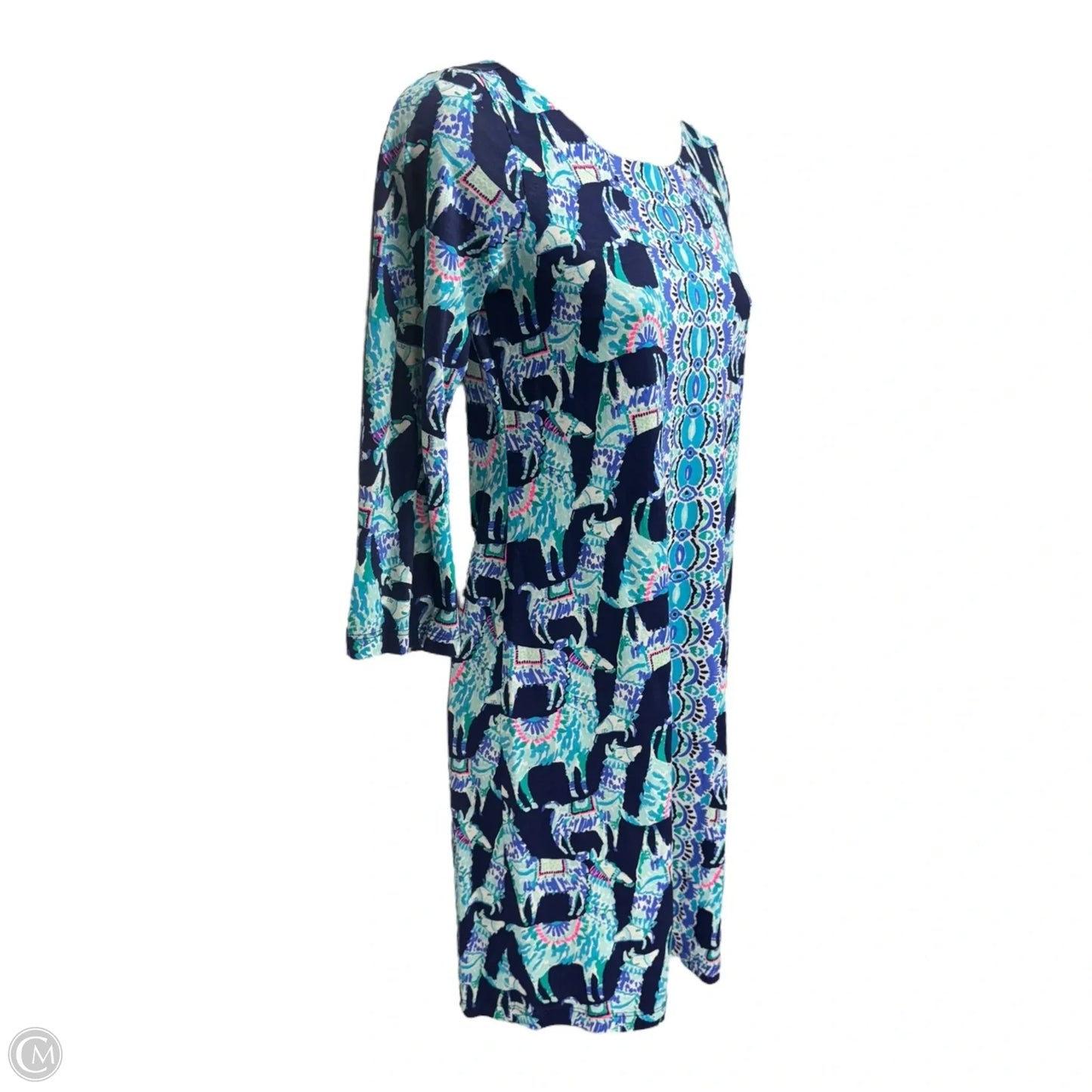 Beacon Dress Designer By Lilly Pulitzer In Bright Navy Alpaca My Bags, Size: Xxs