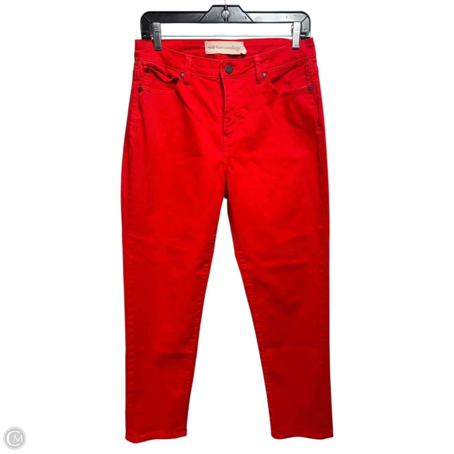 Jeans Straight By Soft Surroundings In Red, Size: 8
