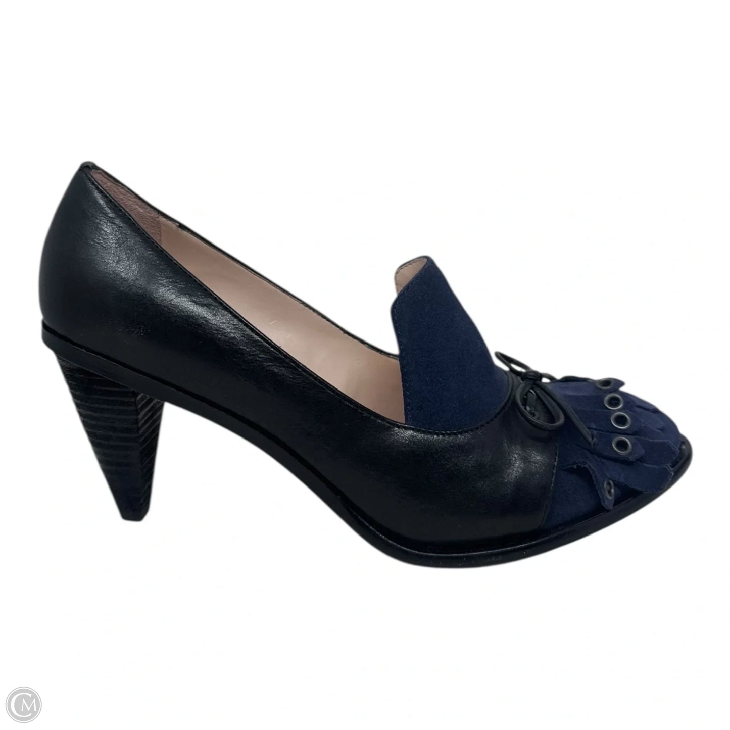 Gilda Heeled Loafers By Tracy Reese In Black & Blue, Size: 6.5