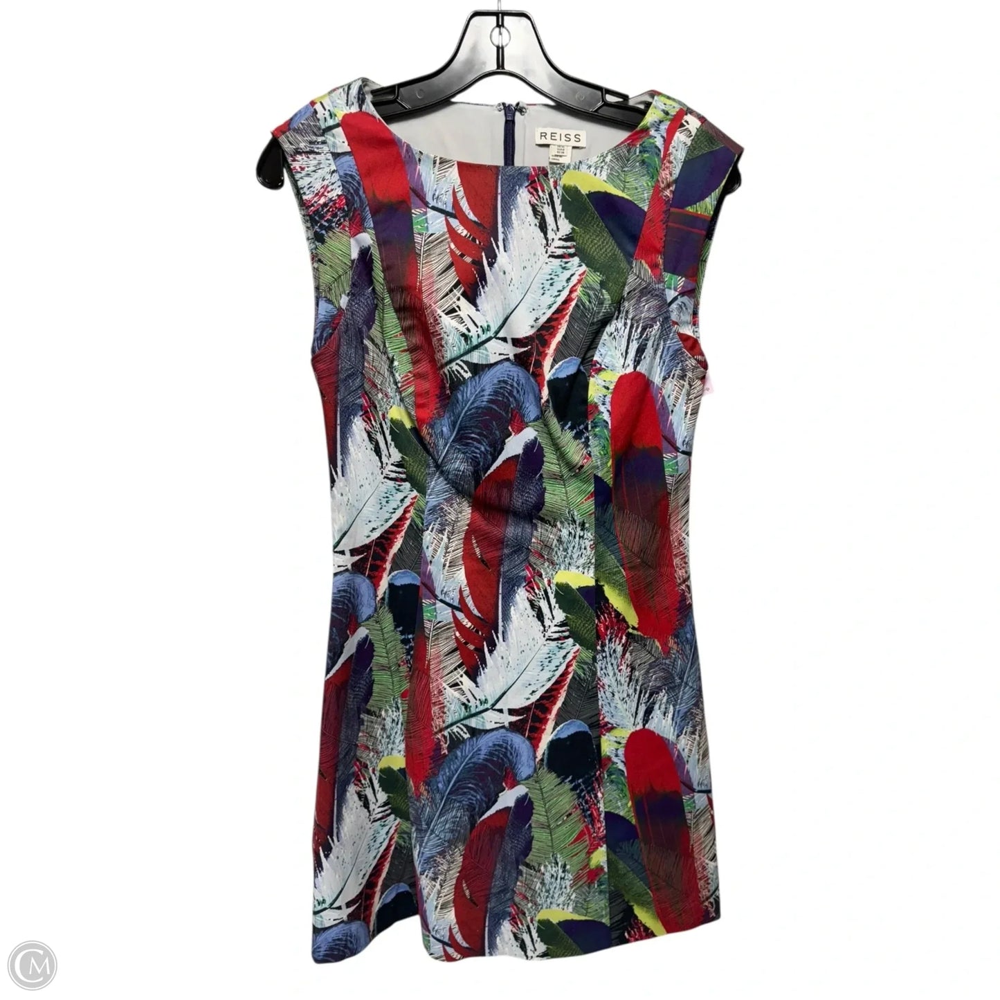 Ottoline Printed Overlay Dress By Reiss In Multi-colored, Size: 6