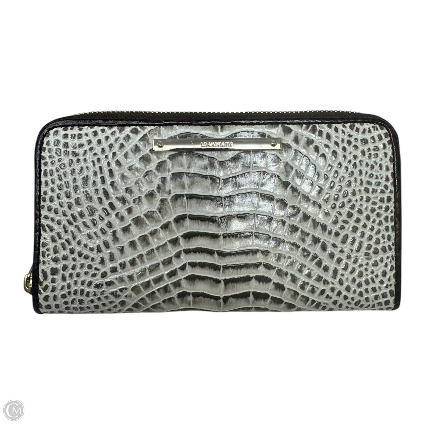 Suri Zip Around Crème Rhodes Wallet Designer By Brahmin, Size: Large