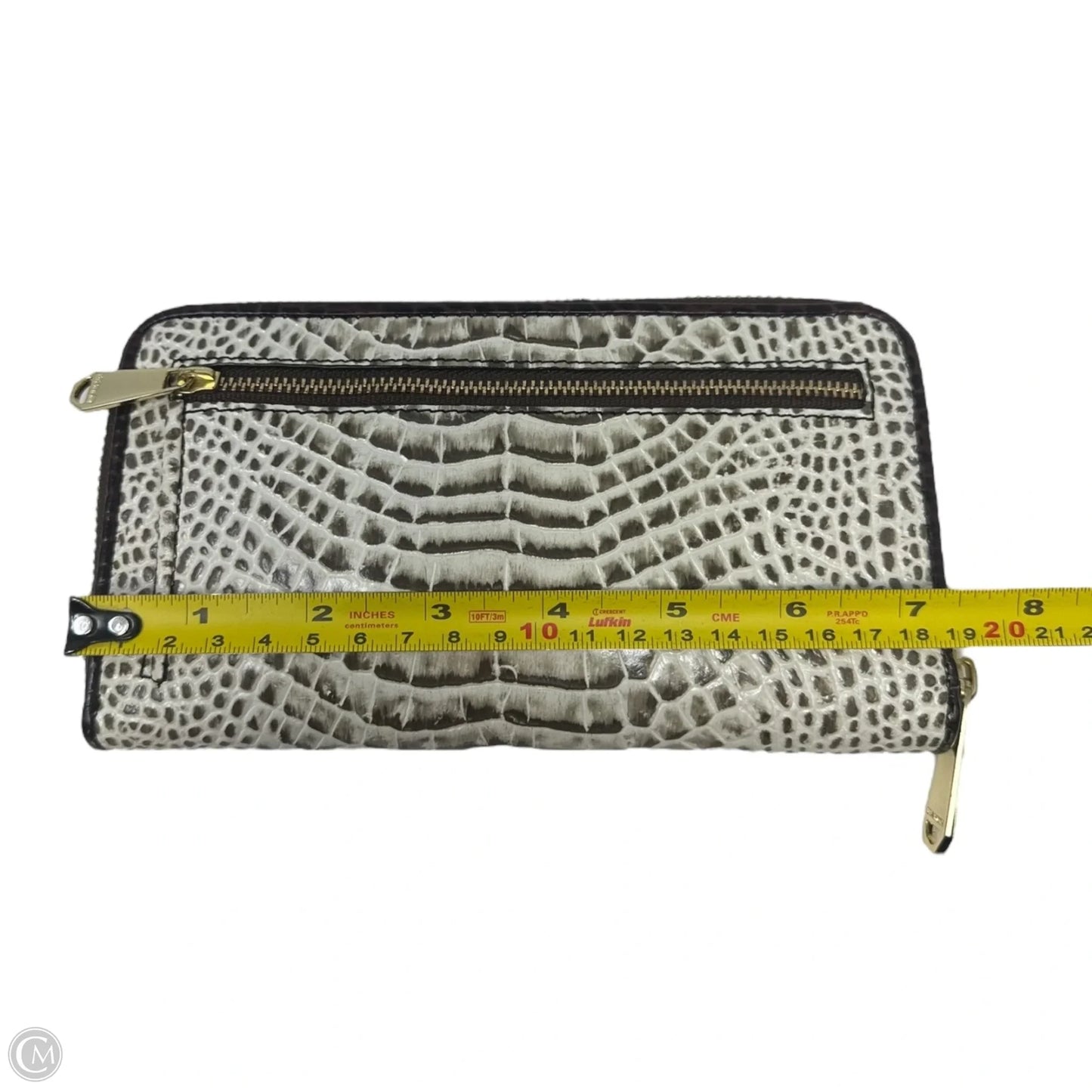 Suri Zip Around Crème Rhodes Wallet Designer By Brahmin, Size: Large
