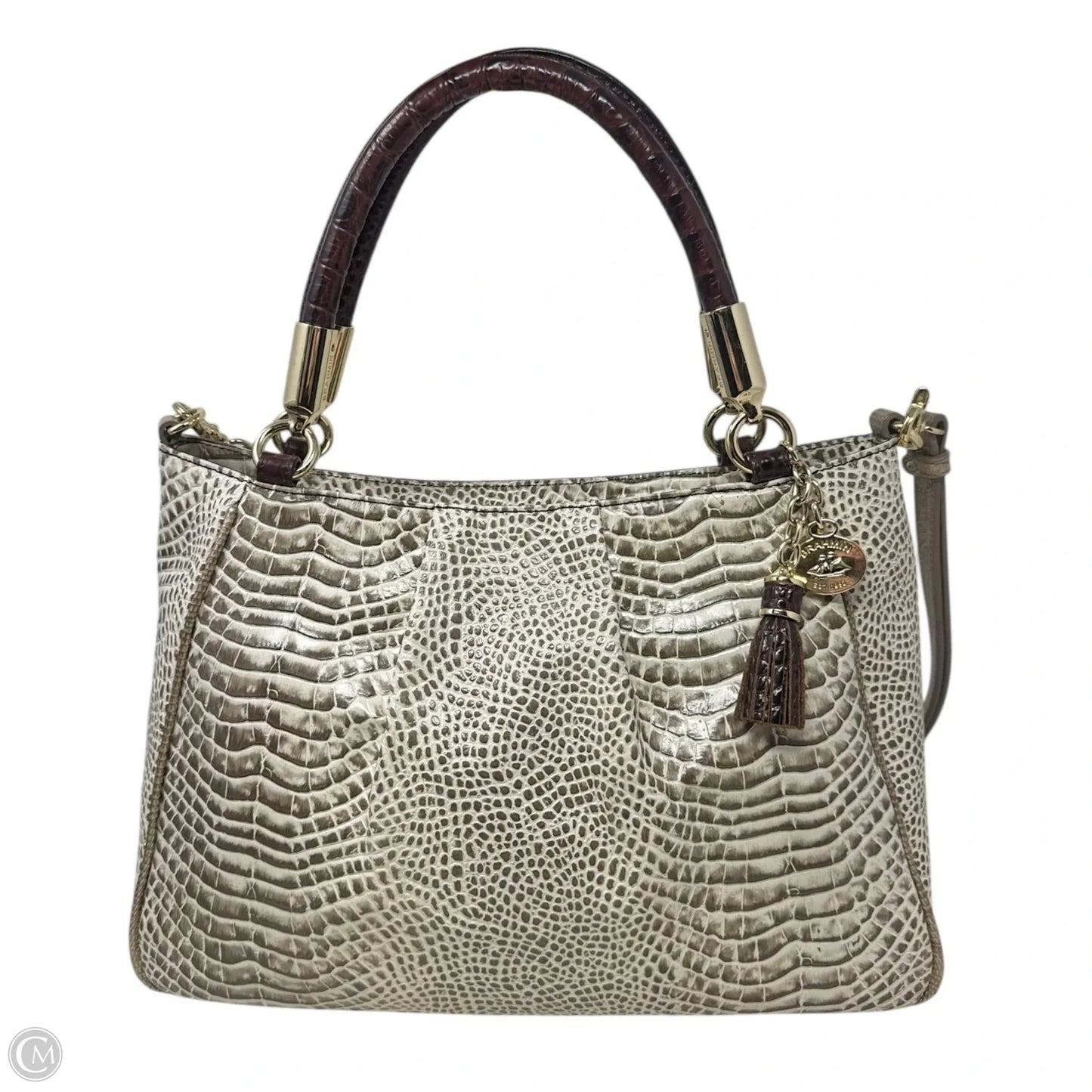 Ruby Crème Rhodes Handbag Designer By Brahmin, Size: Medium