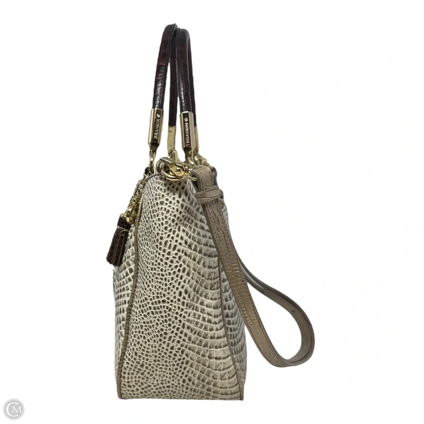 Ruby Crème Rhodes Handbag Designer By Brahmin, Size: Medium