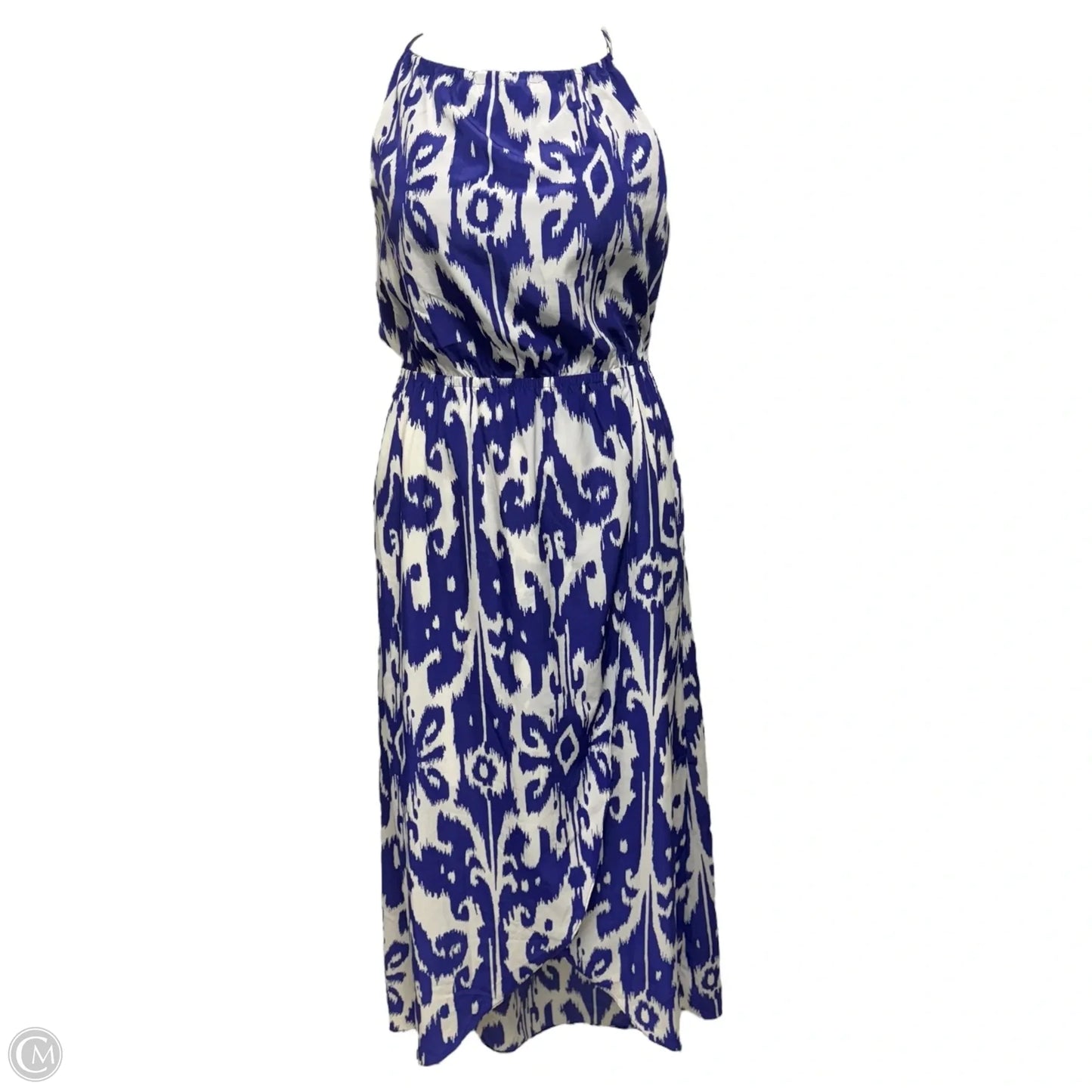 Ripple Dress Casual Maxi By Athleta In Ikat Bloom Blue, Size: M