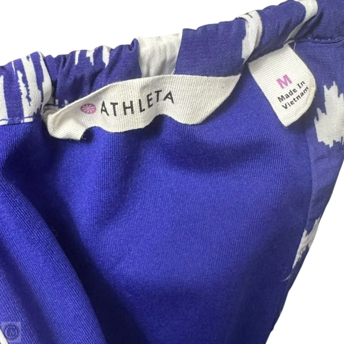 Ripple Dress Casual Maxi By Athleta In Ikat Bloom Blue, Size: M