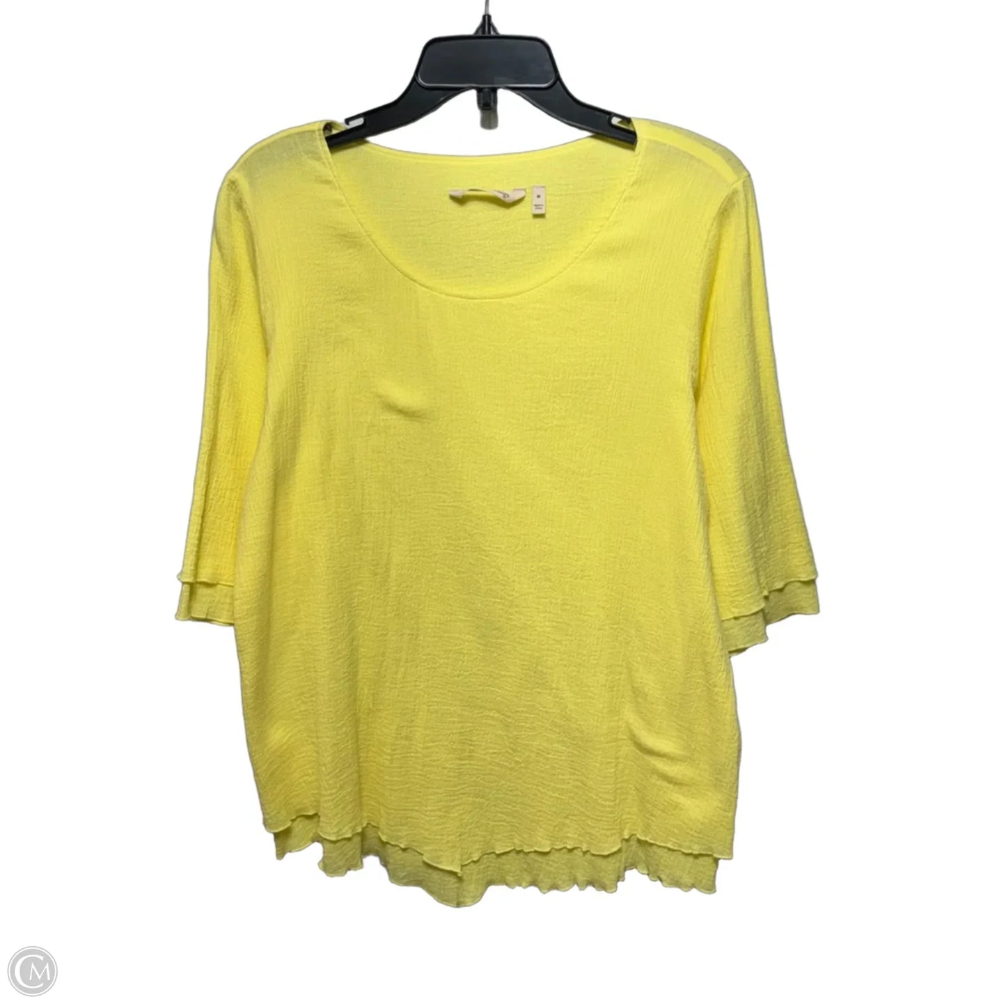 Top Short Sleeve By Soft Surroundings In Yellow, Size: M
