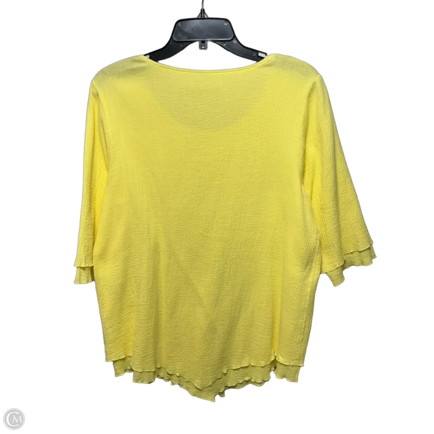 Top Short Sleeve By Soft Surroundings In Yellow, Size: M