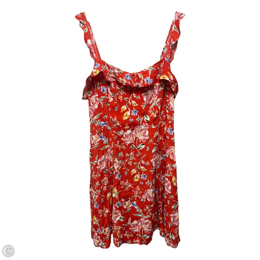 Ruffle Floral Minidress By Astr The Label In Floral Print, Size: M