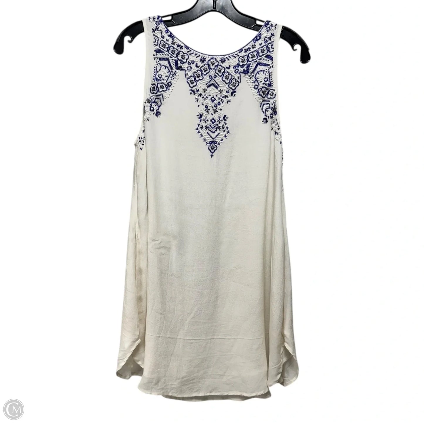 Silk Dress Casual Short By Rococo Sand In Cream, Size: S