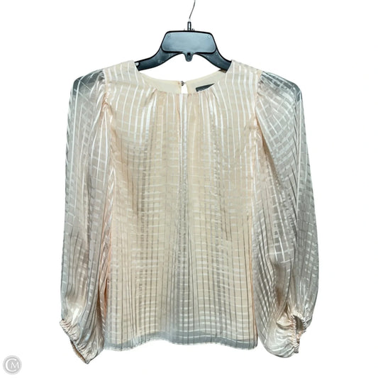 Tonal Satin Check Blouse By Vince Camuto In Peach, Size: S