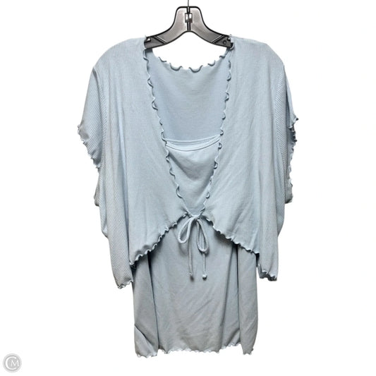 Ribbed Top 2pc Short Sleeve By Torrid In Blue, Size: 5