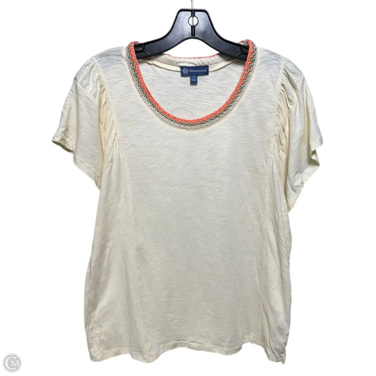 Top Short Sleeve By Democracy In Yellow, Size: S