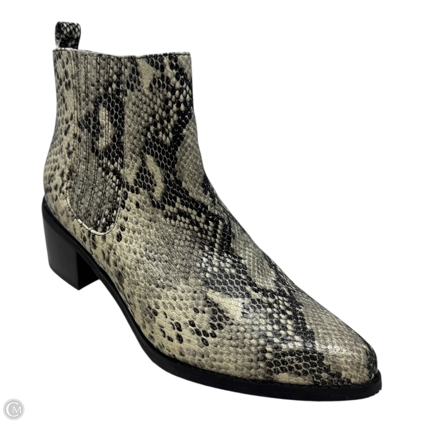 Elvina Waterproof Boots Ankle Heels By Blondo In Snakeskin Print, Size: 11