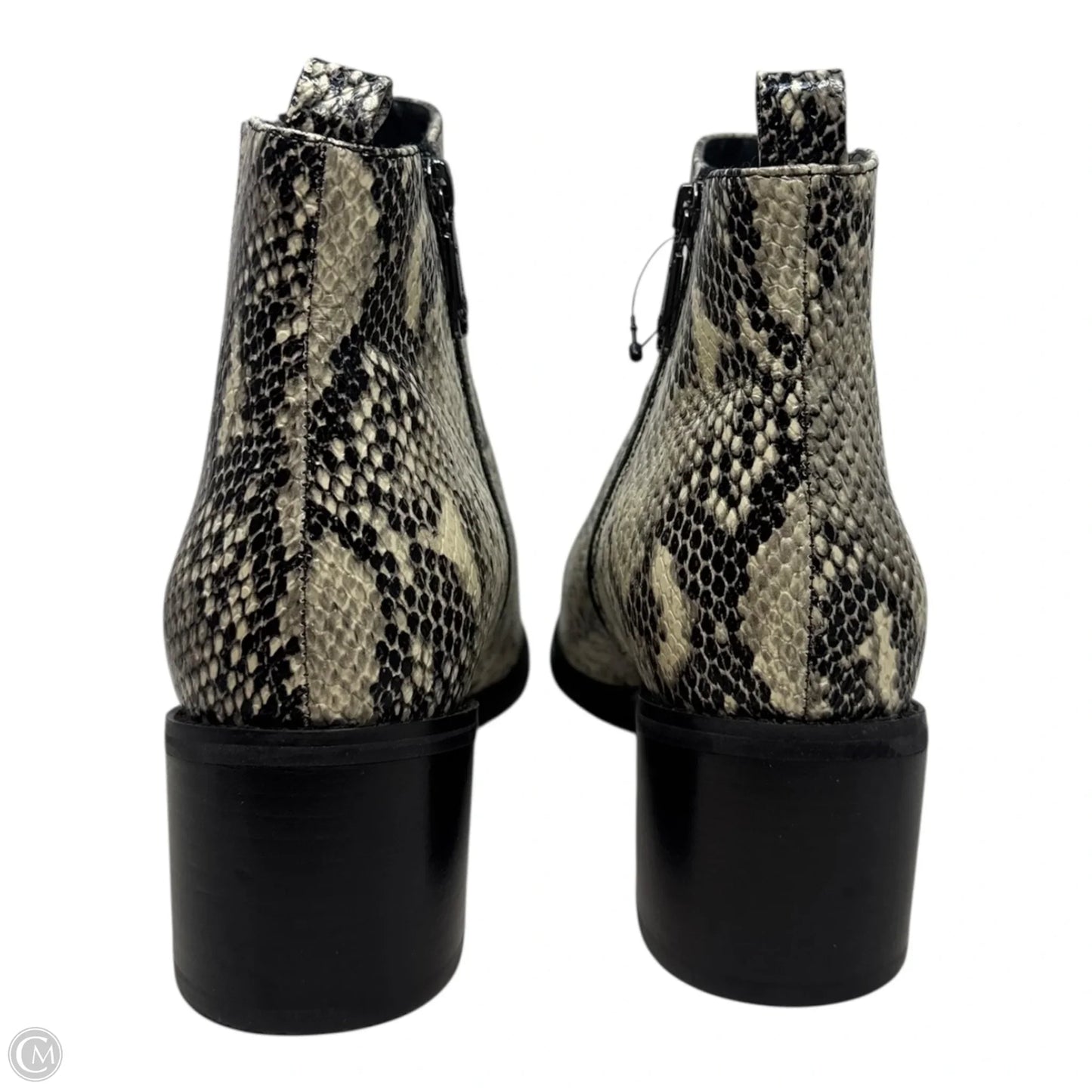 Elvina Waterproof Boots Ankle Heels By Blondo In Snakeskin Print, Size: 11