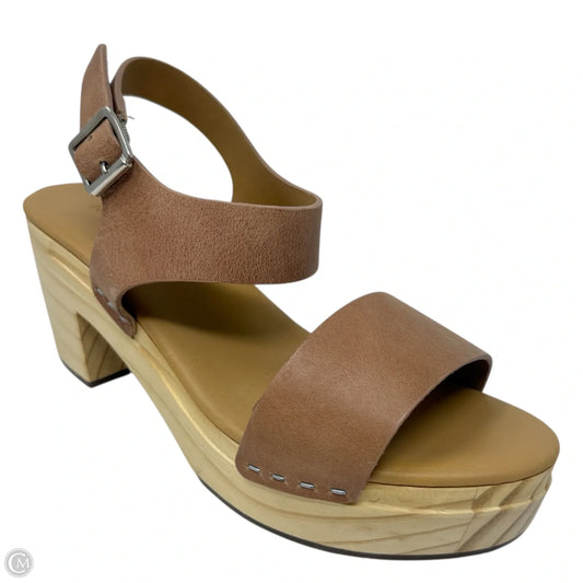 All-day Open Toe Clog By Nisolo In Tan, Size: 7